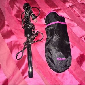 Early 2000s Conair Black Curling Iron with Early 2000s Conair Tool Bag